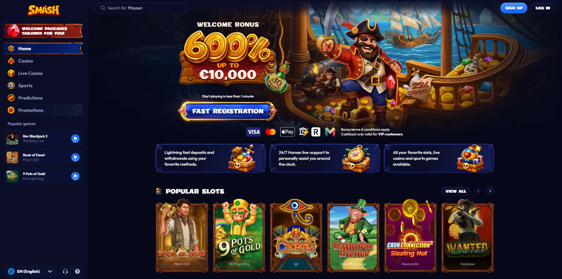 Smash Casino advantages and drawbacks
